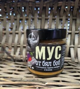 Мус от бял боб с патладжан,червена пиперка и босилек, Home Made, 190 г